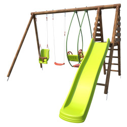 Station pour enfant avec portique et toboggan - Colza - Vue 3/4 gauche