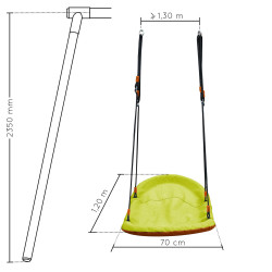 Balançoire transat- pour 2 Enfants - Dimensions