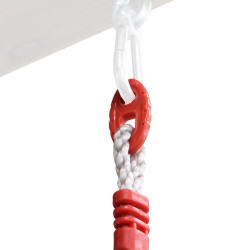 Combiné trapèze et anneaux en plastique pour portique - Soulet - Anneau résistant en métal avec revêtement plastique