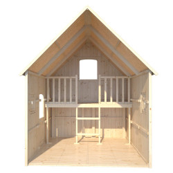 Cabane en bois haute sur pilotis pour enfant - Duplex - Vue de l'interieur