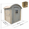 Petite cabane en bois 2 enfants - Patty - Dimensions