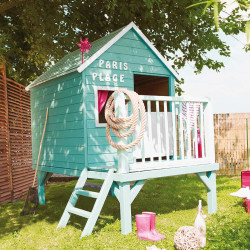 Cabane en bois traité sur pilotis pour enfant - Winny - Usage familial en extérieur