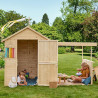 Cabane en bois avec pergola pour enfants - Eugénie - Usage familial en extérieur