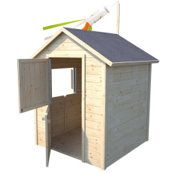 Cabane en bois pour enfants – Garance - Vue 3/4 gauche