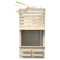 Cabane en bois epicerie pour enfants - Shopping - Vue de face