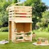 Cabane en bois epicerie pour enfants - Shopping - Pour 4 enfants de 3 à 12 ans