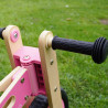Draisienne bois rose pour enfant - Zoom sur le guidon