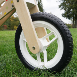 Draisienne bois motif nature pour enfant - Zoom sur la roue