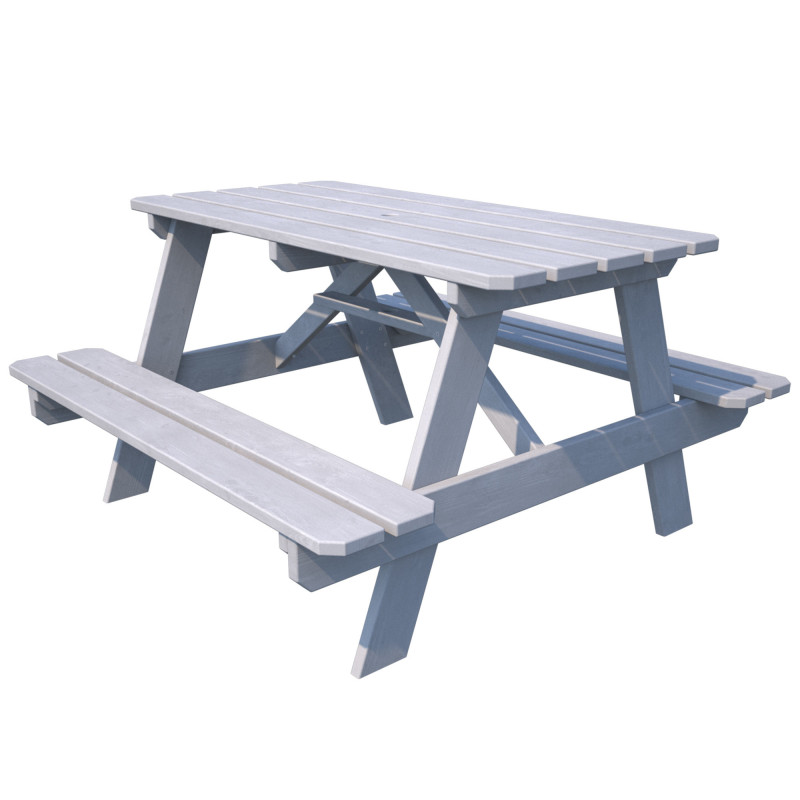 Table de pique-nique en bois pour enfant - Picnic - Table Pique-nique lasurée Gris Taupe