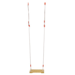 Columpio individual de madera en color natural - Accesorios para estructuras de 3 m a 3,5 m - Fondo blanco