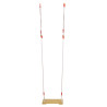 Columpio individual de madera en color natural - Accesorios para estructuras de 3 m a 3,5 m - Fondo blanco