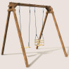 Columpio cuadrado de madera, Objectif Nature 2 equipamientos - Ambre
