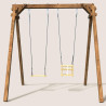 Columpio cuadrado de madera, Objectif Nature 2 equipamientos - Ambre