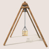 Columpio cuadrado de madera, Objectif Nature 2 equipamientos - Ambre