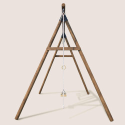 Columpio de madera tratada de clase 4 - para adolescentes (3,25 m) - 4 elementos de juego - GALDAR