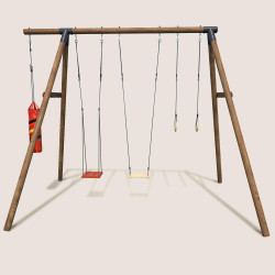 Estructura de madera con saco de boxeo para adolescentes (3,30 m) – Galdar Boxe