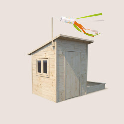 Cabane en bois avec bac à sable pour enfants - Palm Springs