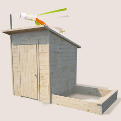 Cabane en bois avec bac à sable pour enfants - Palm Springs