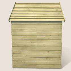 Casita de juegos de madera tratada con suelo y puerta infantil - Marina