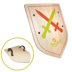 Casita de juegos de madera para niños y adolescentes con muro de escalada - Knight