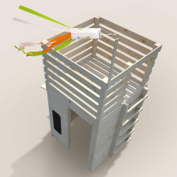 Casita de madera para jugar con comestibles para niños - Compras