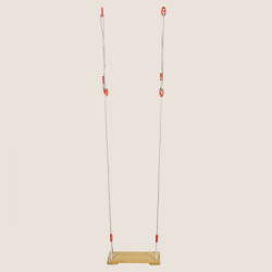 Columpio individual de madera en color natural - Accesorios para columpios de 3 m a 3,5 m