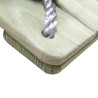 Columpio individual de madera en color natural - Accesorios para estructuras de 3 m a 3,50 m - Zoom sobre el asiento de madera