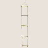Escalera para pórtico 5 peldaños madera y cuerda (aparato) - Soulet