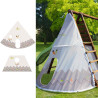 Estación de madera con columpio, tipi y tobogán - Camélia