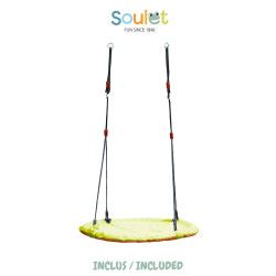 copy of Portique en bois avec plateforme 3 agrès et toboggan - Violette