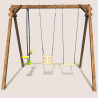 Columpio cuadrado de madera, Objectif Nature 3 equipamientos - Pierre