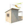 Casita de juegos de madera con pérgola para niños - Santa Bárbara