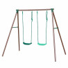 Columpio de acero con 2 columpios - Malo
