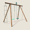 Columpio de madera con cuerda y escalera, 4 accesorios - Ernest