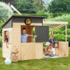 Casita de juegos de madera con pérgola para niños - Santa Bárbara