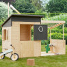 Casita de juegos de madera con pérgola para niños - Santa Bárbara