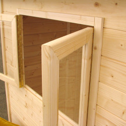 Casita de juegos de madera con pérgola para niños - Santa Bárbara
