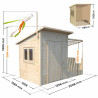 Casita de juegos de madera con pérgola para niños - Santa Bárbara