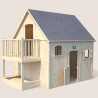 Cabaña alta de madera sobre pilotes para niños - Duplex