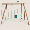 Columpio de madera Suzon para niños con 4 herramientas de gimnasia