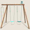 Columpio de madera con escalera y columpio de 3 piezas - Arthur