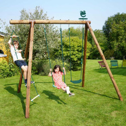 Columpio de madera con escalera y columpio de 3 piezas - Arthur