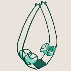 Asiento de columpio para 2 niños - para columpio de 2,22 m