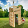 Casita de juegos de madera con arenero de barco pirata para niños - Pirata