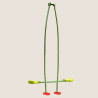 Columpio de metal para dos niños - Columpio de madera 2m22