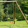 Columpio de metal para dos niños - Columpio de madera 2m22