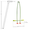 Columpio de metal para estructura de columpio de 2,22 m - Soulet