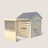 Cabaña de madera con pérgola para niños - Alpaca
