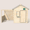 Cabaña de madera con pérgola para niños - Alpaca