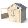 Cabaña de madera con pérgola para niños - Alpaca